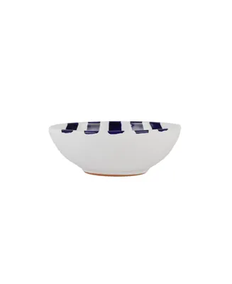 Vietri Amalfitana Aqua Stripe Cereal Bowl 5.5''