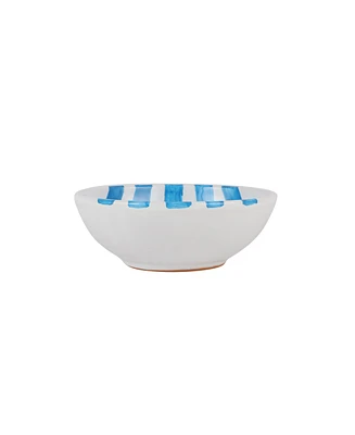 Vietri Amalfitana Aqua Stripe Cereal Bowl 5.5''