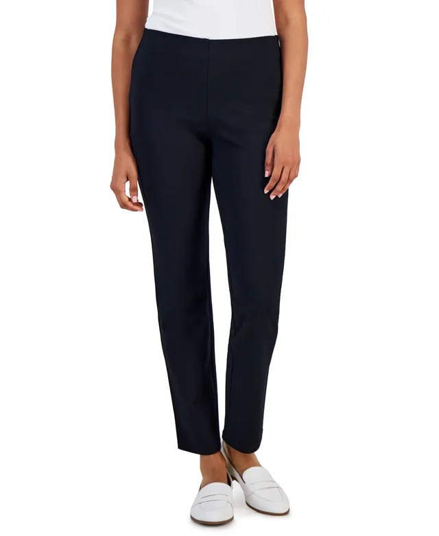 Jm Collection Women's Ponte-Knit Pull-On Ankle Pants, Short Lengths,  Created for Macy's