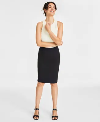 On 34th Women's Double-Weave Pencil Skirt