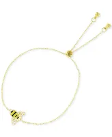 Cubic Zirconia & Enamel Bee Bolo Bracelet