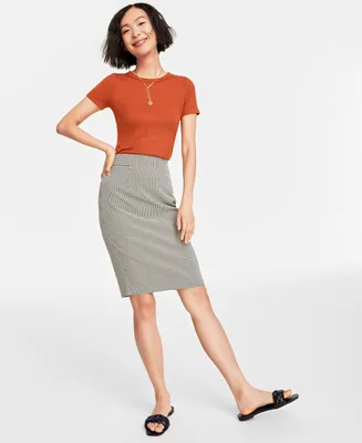 On 34th Women's Double-Weave Pencil Skirt, Created for Macy's