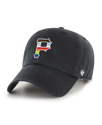 Men's '47 Brand Black Pittsburgh Pirates Team Pride Clean Up Adjustable Hat