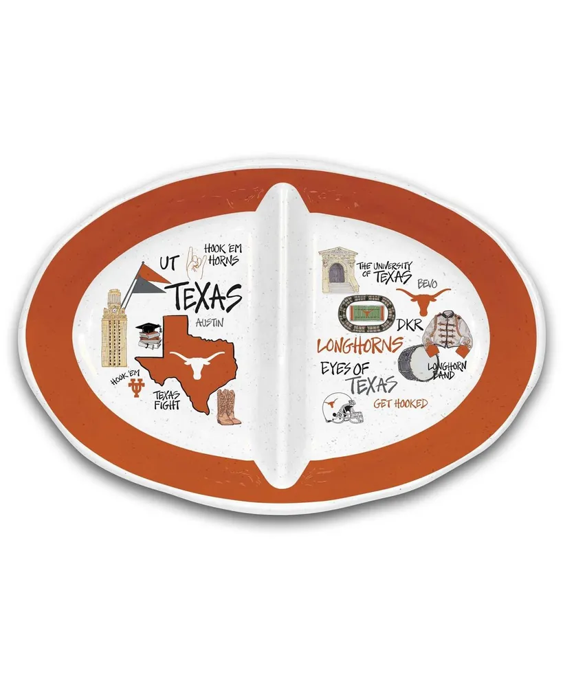 Magnolia Lane Texas Longhorns Two-Section Melamine Platter
