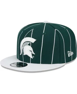 Men's New Era Green, White Michigan State Spartans Vintage-Like 9FIFTY Snapback Hat