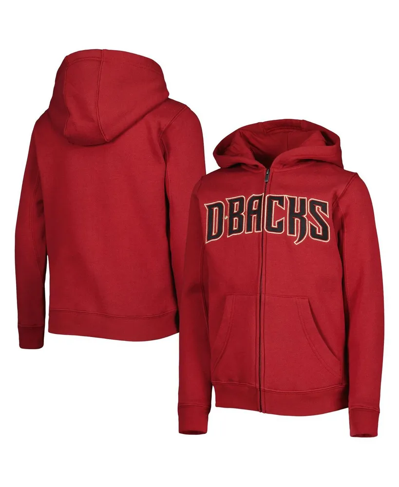 Youth Navy Boston Red Sox Wordmark Full-Zip Fleece Hoodie