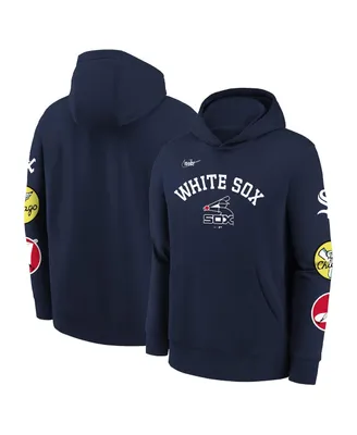 Big Boys and Girls Nike Navy Chicago White Sox Rewind Lefty Pullover Hoodie