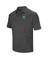 Men's Colosseum Black Michigan State Spartans Big and Tall Down Swing Polo Shirt