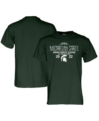 Men's Blue 84 Green Michigan State Spartans 2022 Armed Forces Classic T-shirt