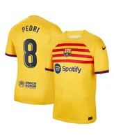 Men's Nike Pedri Yellow Barcelona 2022/23 Fourth Breathe Stadium Replica Player Jersey