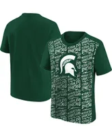 Big Boys and Girls Green Michigan State Spartans Exemplary T-shirt