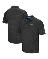 Men's Colosseum Black Ucla Bruins Big and Tall Down Swing Polo Shirt