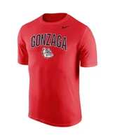 Men's Nike Red Gonzaga Bulldogs Arch Over Logo Performance T-shirt