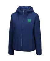 Women's Colosseum Navy Notre Dame Fighting Irish Arianna Full-Zip Puffer Jacket