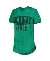 Women's Pressbox Green Michigan State Spartans Southlawn Sun-Washed T-shirt