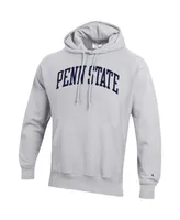 Men's Champion Heathered Gray Penn State Nittany Lions Team Arch Reverse Weave Pullover Hoodie