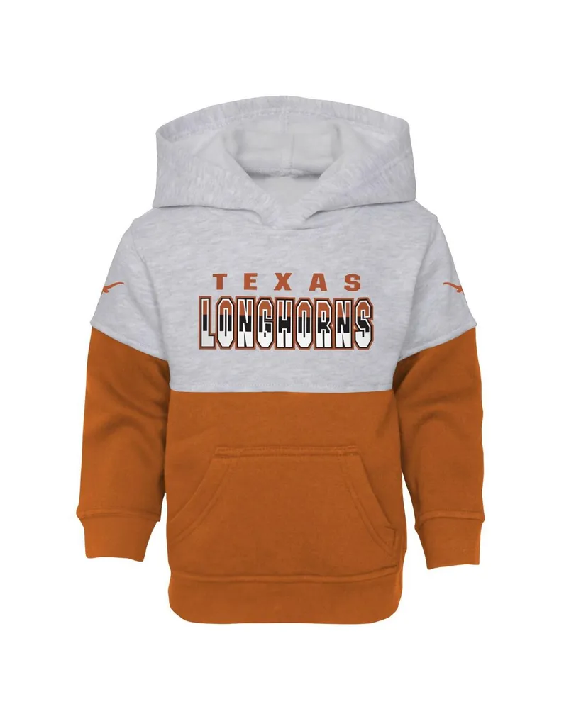 Infant Boys and Girls Heather Gray, Texas Orange Texas Longhorns Playmaker Pullover Hoodie and Pants Set