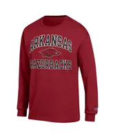 Men's Champion Cardinal Arkansas Razorbacks High Motor Long Sleeve T-shirt