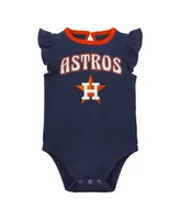 Infant Boys and Girls Navy, Heather Gray Houston Astros Little Fan Two-Pack Bodysuit Set