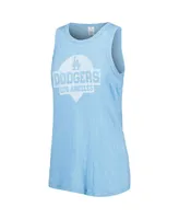 Women's Soft As A Grape Royal Los Angeles Dodgers Tri-Blend Tank Top