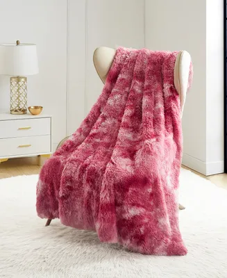 Juicy Couture Shaggy Faux Fur Plush Throw, 50" x 70"