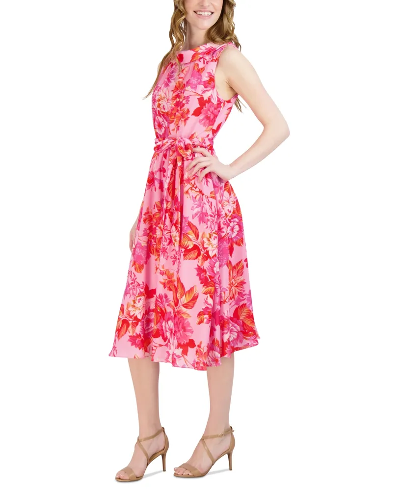 Donna Ricco Women's Floral-Print Fit & Flare Dress