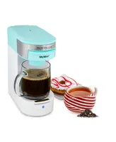 Nostalgia Mymini 14 ounces Single Serve Coffee Maker, Brews K-Cup Other Pods, Tea, Hot Chocolate, Hot Cider, Lattes, Filter Basket Included