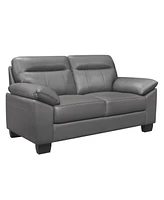 White Label Croydon 67" Leather Loveseat