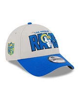 Men's New Era Stone, Royal Los Angeles Rams 2023 Nfl Draft 9FORTY Adjustable Hat