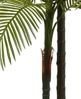 Nearly Natural 7' Double Robellini Palm Uv-Resistant Indoor/Outdoor Tree