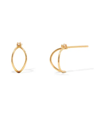 brook & york White Topaz 14K Gold-Plated Vermeil Tinsley Earrings