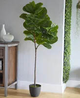 Nearly Natural 59in. Fiddle Leaf Artificial Tree Real Touch