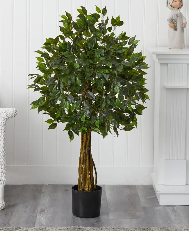 6' Ficus Artificial Topiary Tree; UV Resistant (Indoor/Outdoor), Color:  Green - JCPenney