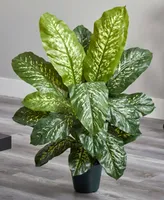 Nearly Natural 34" Dieffenbachia Artificial Plant (Real Touch)