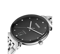 Rado Women's Swiss Florence Classic Diamond (1/20 ct. t.w.) Stainless Steel Bracelet Watch 38mm