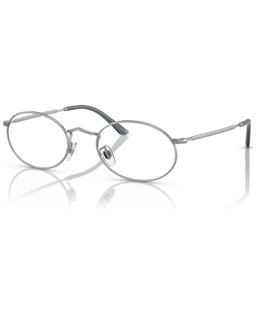 Giorgio Armani Men's Oval Eyeglasses, Ar 131VM 52 - Matte Silver