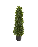 Nearly Natural 3' Sweet Bay Cone Topiary Artificial Tree