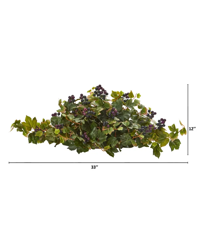 Nearly Natural 33in. Grape Leaf Artificial Ledge Plant