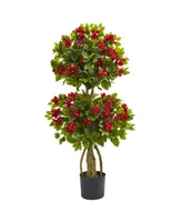 Nearly Natural 4' Double Bougainvillea Artificial Topiary Tree