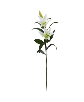 Nearly Natural 26.5" Lily Artificial Flower, Set of 12