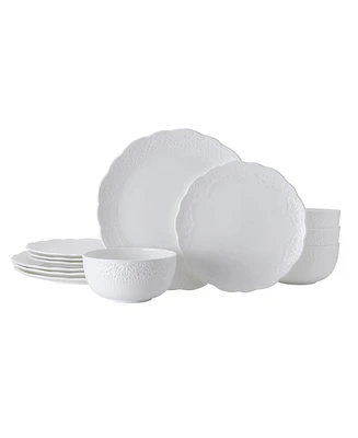 Mikasa Abigail Bone China 12 Piece Dinnerware Set, Service for 4