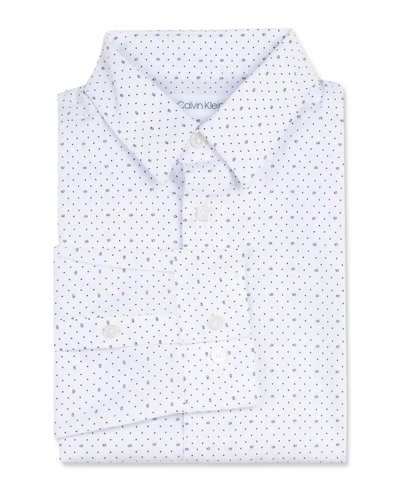 Calvin Klein Men's Refined Slim Fit Stretch Dress Shirt - Macy's