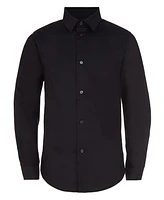 Calvin Klein Big Boys Husky Solid Stretch Poplin Shirt