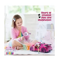 Doll Car Set Of 10 - Convertible Pink Toy Car For Dolls With Lights And Sounds