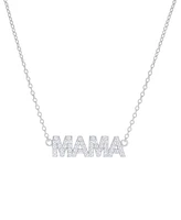 3-Pc. Set Lab-grown White Sapphire (1-3/4 ct. t.w.) Mama Pendant Necklace, Stud Earrings, & Bolo Bracelet in Sterling Silver