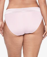 Warners No Pinching Problems Dig-Free Comfort Waist with Lace Microfiber Hi-Cut 5109