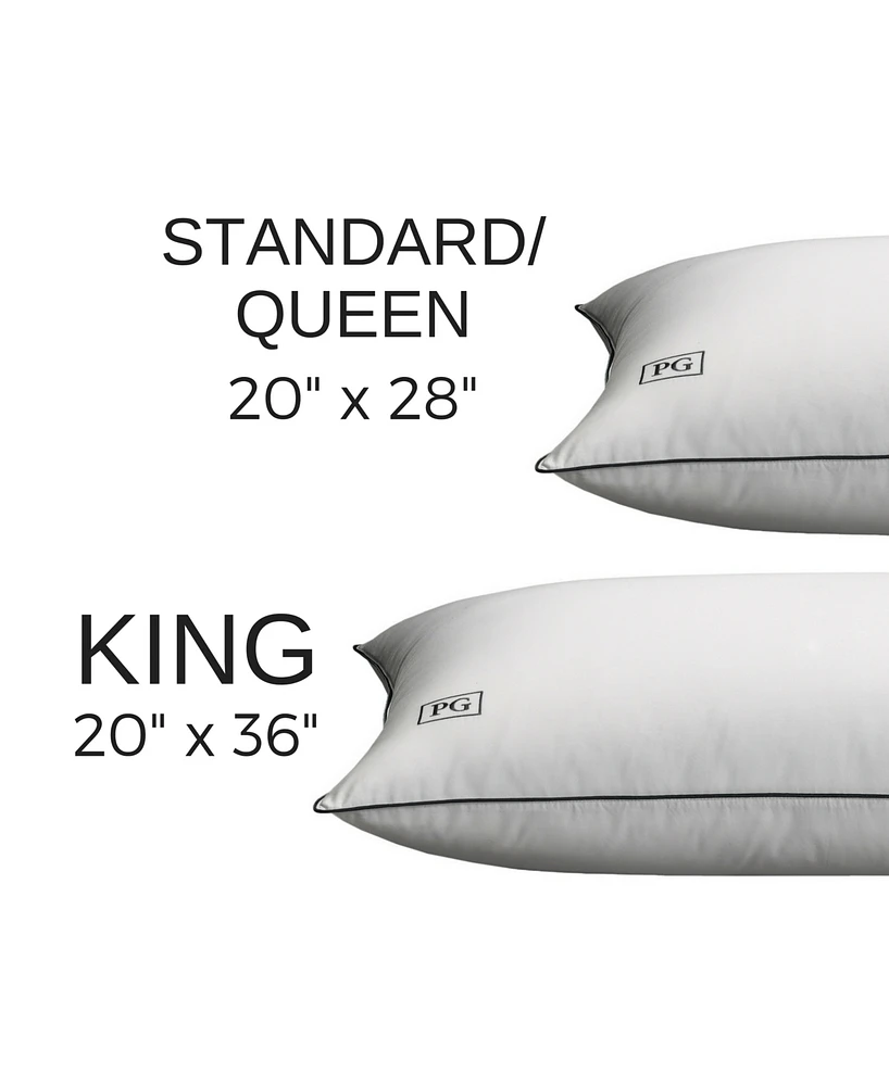 Pillow Guy White Goose Down Firm Density Pillow with 100% Certified Rds Down, and Removable Pillow Protector, Set of 2 - King