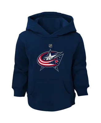 Toddler Boys and Girls Navy Columbus Blue Jackets Primary Logo Pullover Hoodie