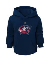 Toddler Boys and Girls Navy Columbus Blue Jackets Primary Logo Pullover Hoodie