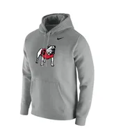 Men's Nike Heathered Gray Georgia Bulldogs Vintage-Like School Logo Pullover Hoodie